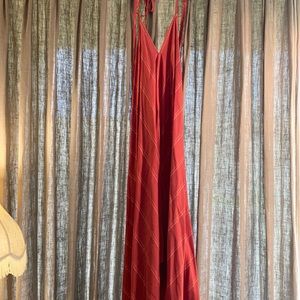 Dusty Pink Halter Maxi Dress